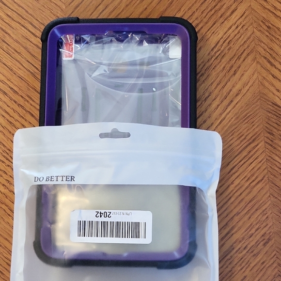 Purple And Black Samsung tablet A7 lite 8.7 inch 3 heavy duty case - Picture 1 of 3